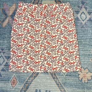 Floral Red and Black Skirt